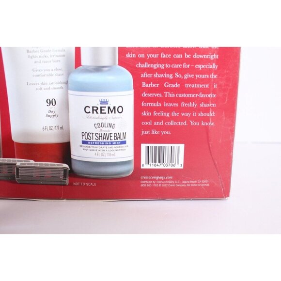 Cremo Barber Grade Shave Kit Razor Shave Cream & Shave Balm Original Formula New - Picture 4 of 9